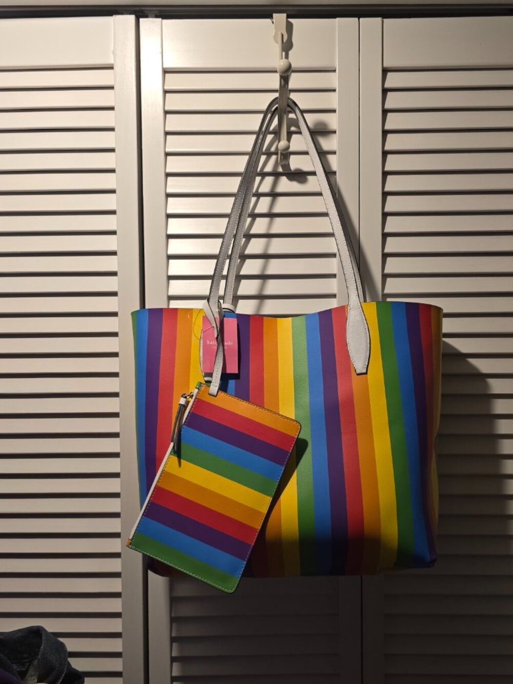 Kate Spade Arch Rainbow Logo Large Reversible Tote - Picture 9 of 12